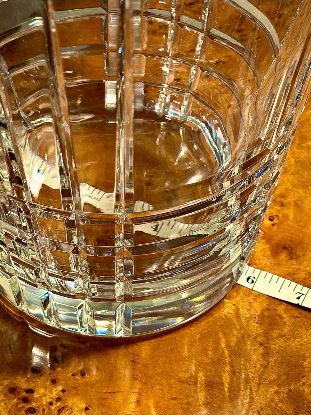 Tiffany & Co. Large Crystal Champagne Bucket - Plaid Pattern - - Picture 6 of 12